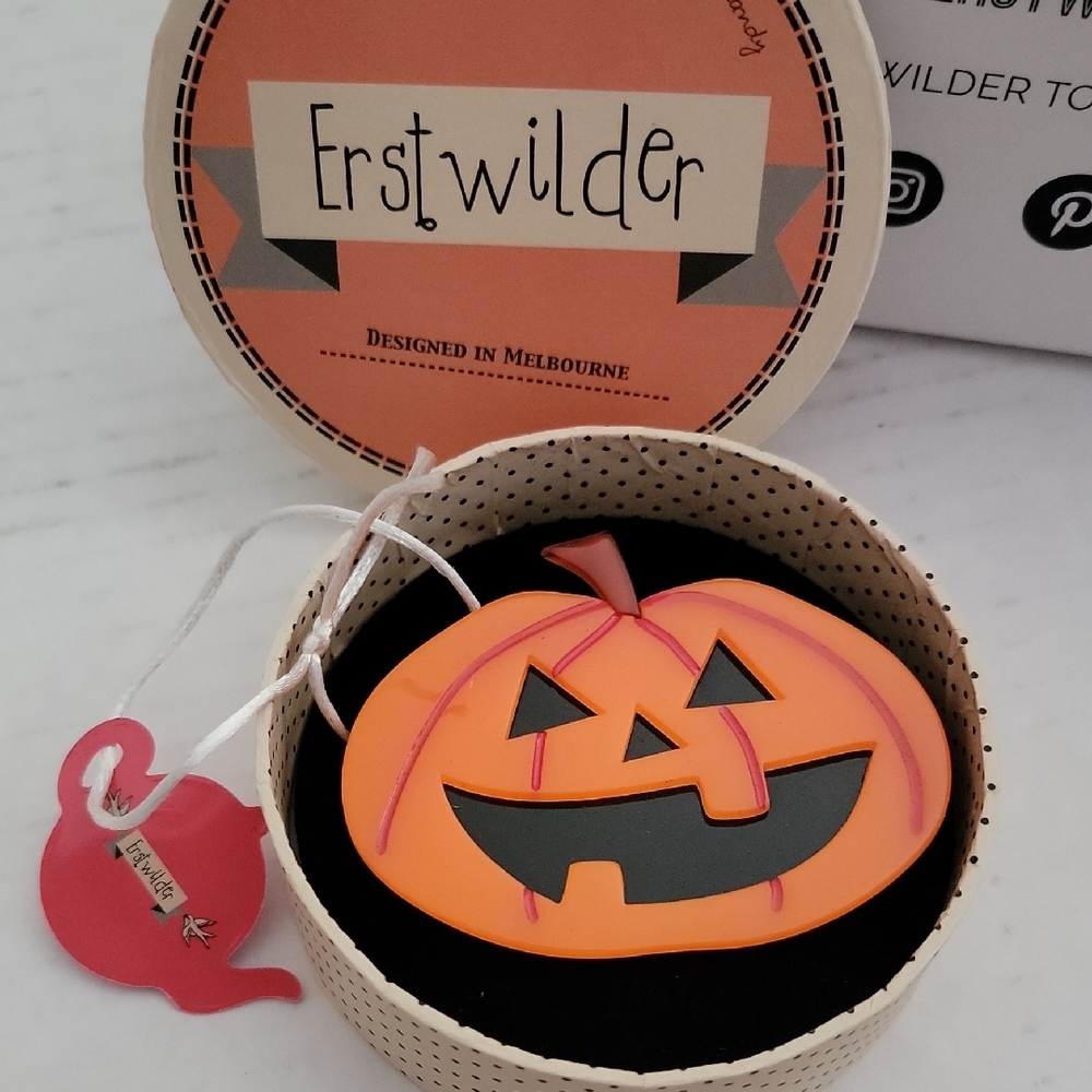 Erstwilder Orange Pumpkin Brooch
